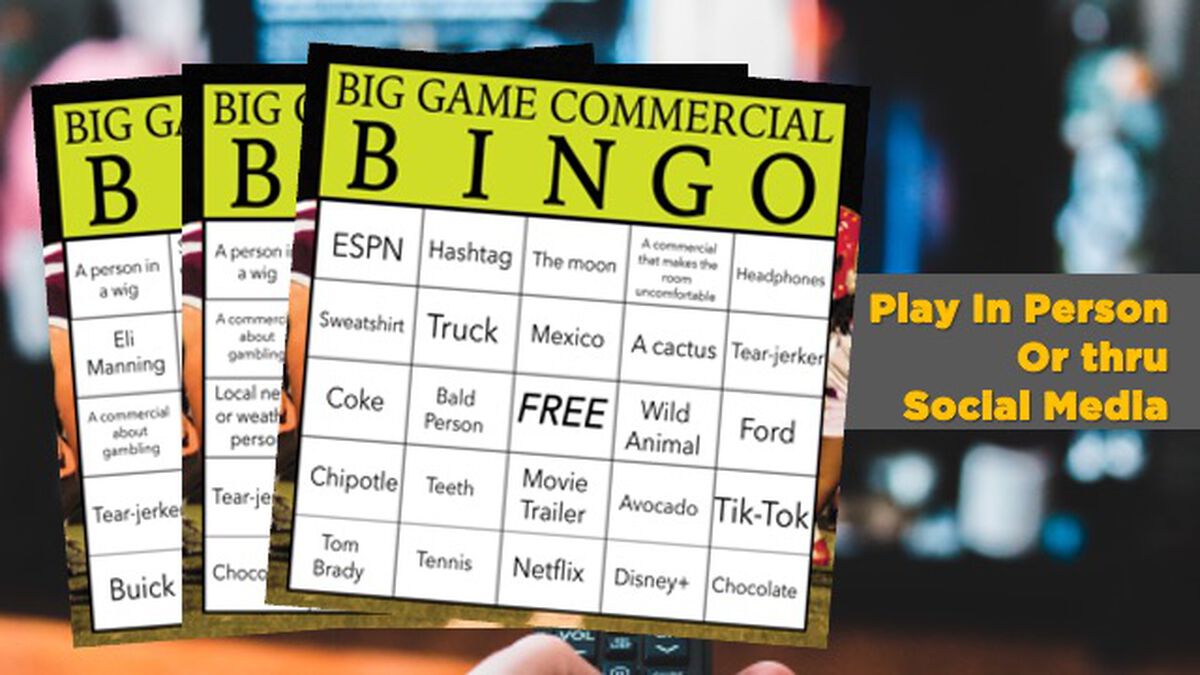 Big Game Commercial Bingo image number 2
